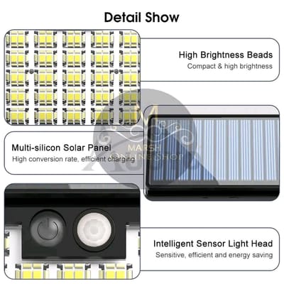 💥Auoyo Solar Wall Light Solar Outdoor Lighting LED Motion Sensor Solar Light 270° Wide Angle Lamp Automatic Light IP65 Waterproof Garden Light for Yard Garden Deck Pathway Porch_img_6