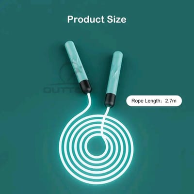 Outtobe Jump Ropes Luminous Skipping Rope LED Light Up Rope Adjustable Rope_img_2