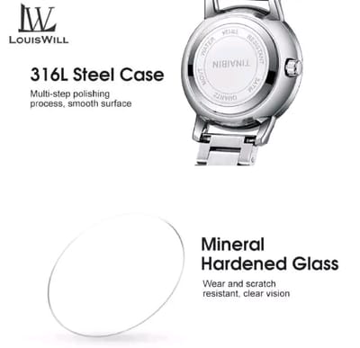 🍁 LouisWill Ladies Retro Diamond Steel Strap Watches..._img_5