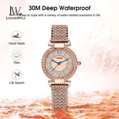 💥LouisWill Steel Strap Waterproof Wristwatch_img_5