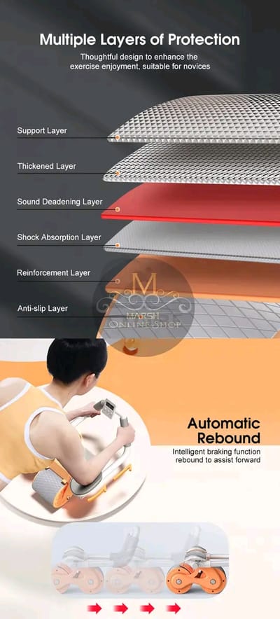 💥Outtobe Abdominal Roller Ab Wheel Roller Automatic Rebound Ab Roller Wheel_img_9