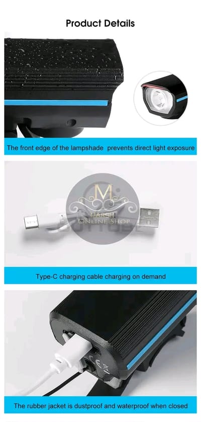 💥Outtobe Bicycle Lamp Headlight Multi-Function 2-In-1 Headlight With Speaker_img_10