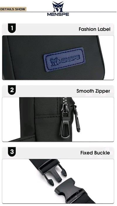 🎖️MENSPE Oxford Men Chest Bag Fashion Pouch Bag_img_7