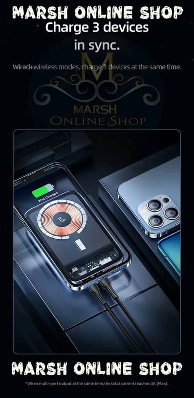 💥USAMS CD184 10000mAh PD 20W Aluminum Magnet WirPower Bankeless_img_5