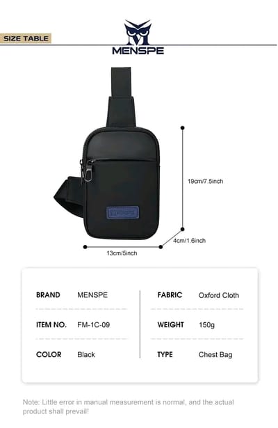 🎖️MENSPE Oxford Men Chest Bag Fashion Pouch Bag_img_8