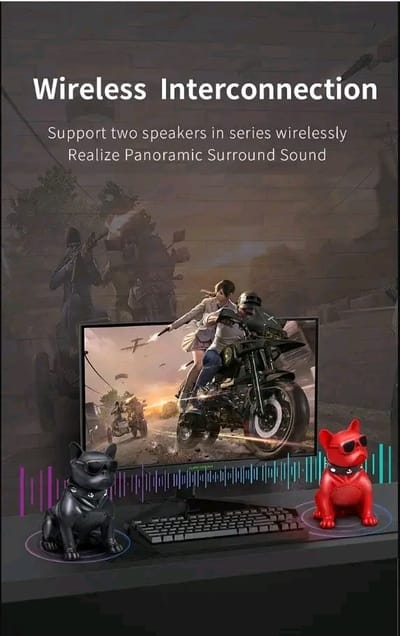 🐶RECCI RSK-W18 BullDog Wireless Speaker with Microphone_img_4