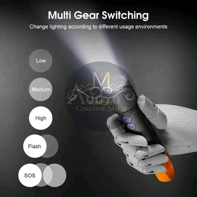 💥Auoyo Multifunctional COB Warning Zoomable Flashlight_img_5