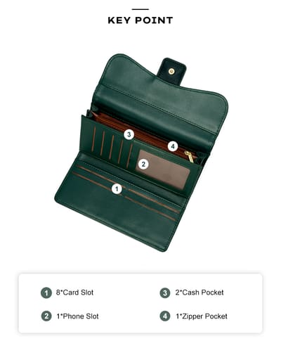🔰MATEYOYO Multifunctional Clutch Long Large Capacity  Purse for Girls/Ladies_img_4