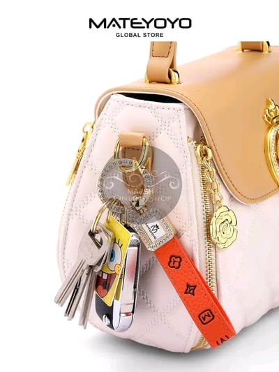 💥MATEYOYO Women Keychain Fashion PU Leather Keychain Business Gift Leather_img_8