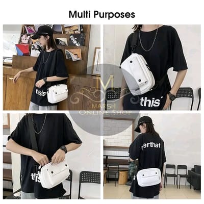 💥LouisWill Men Bag Shoulder Bag Crossbody Bag Men's Splash Proof Bag PU Large_img_6