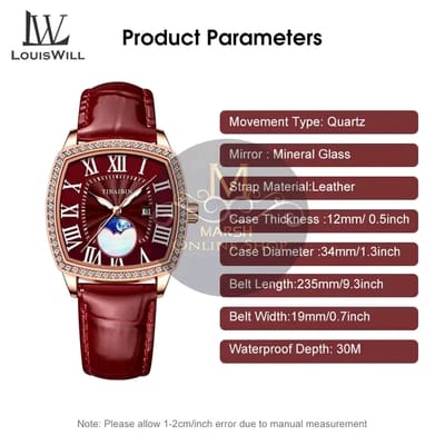 💥LouisWill Ladies Watch Fashion Quartz Watch Diamond Watches_img_2