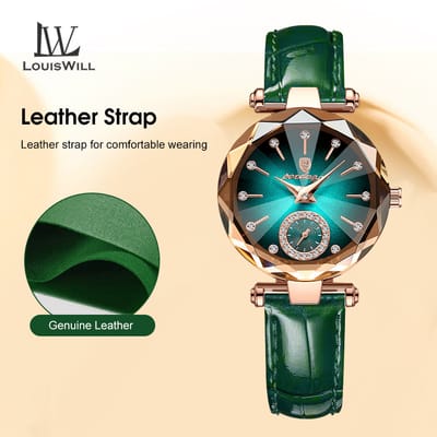💥LouisWill Leather Strap Women's Fashion Watch_img_1