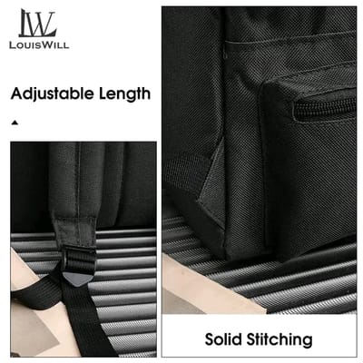 LouisWill Unisex Backpack Large Capacity Shoulder Bag Fashion Student Bag School Bag Hiking Travel Bags Men's Waterproof Bag Casual Nylon Backpacks_img_8