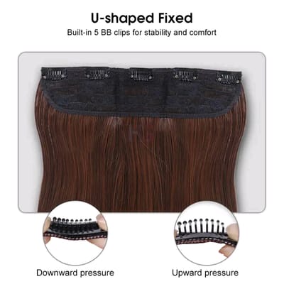 HEGRUS 60CM Natural Straight Hair Heat Resistant Synthetic_img_2