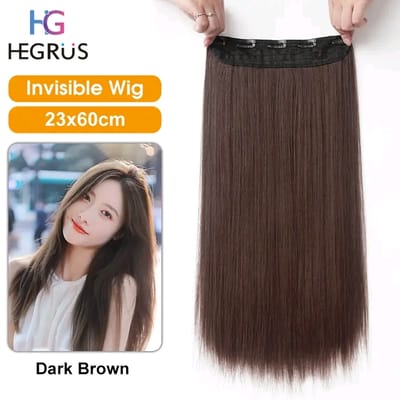 HEGRUS 60CM Natural Straight Hair Heat Resistant Synthetic_img_0
