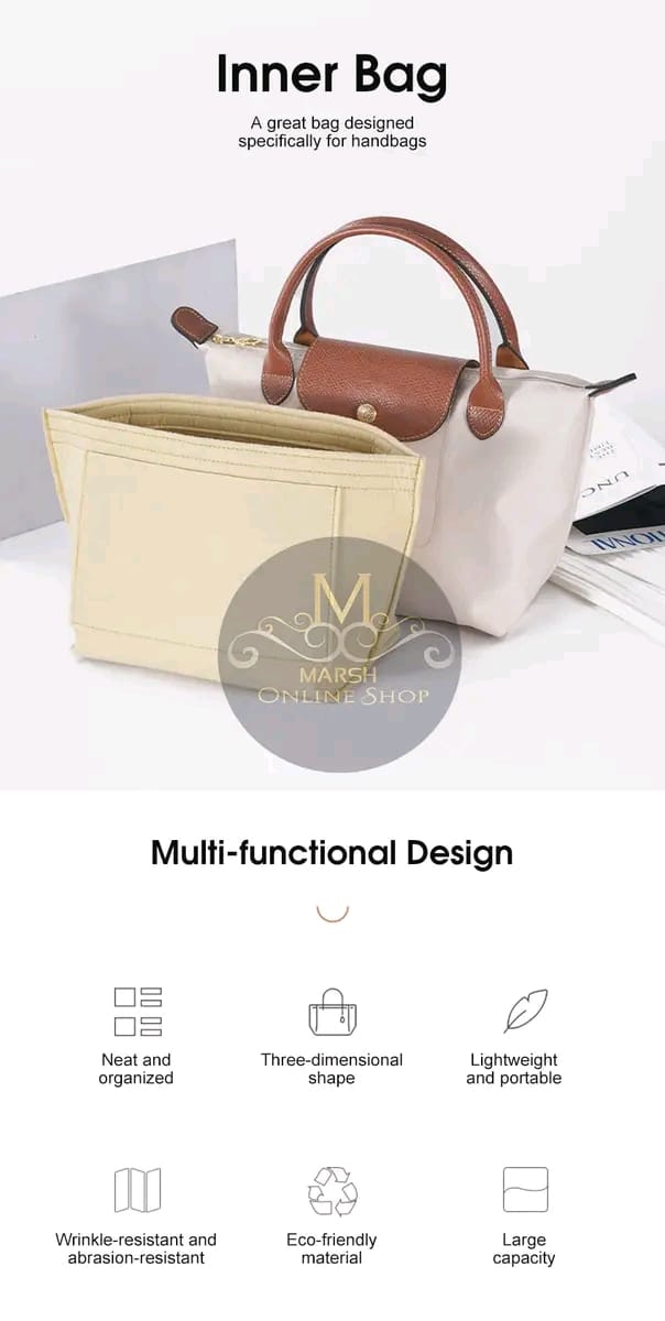 💥LouisWill Felt Insert Bag Cosmetic Bag Handle Bag Liner Bag