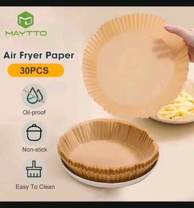 MAYTTO Air Fryer Paper Baking Oil Proof and Oil Absorbing Paper Plate 30pcs_img_0