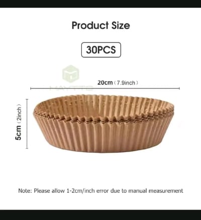 MAYTTO Air Fryer Paper Baking Oil Proof and Oil Absorbing Paper Plate 30pcs_img_1