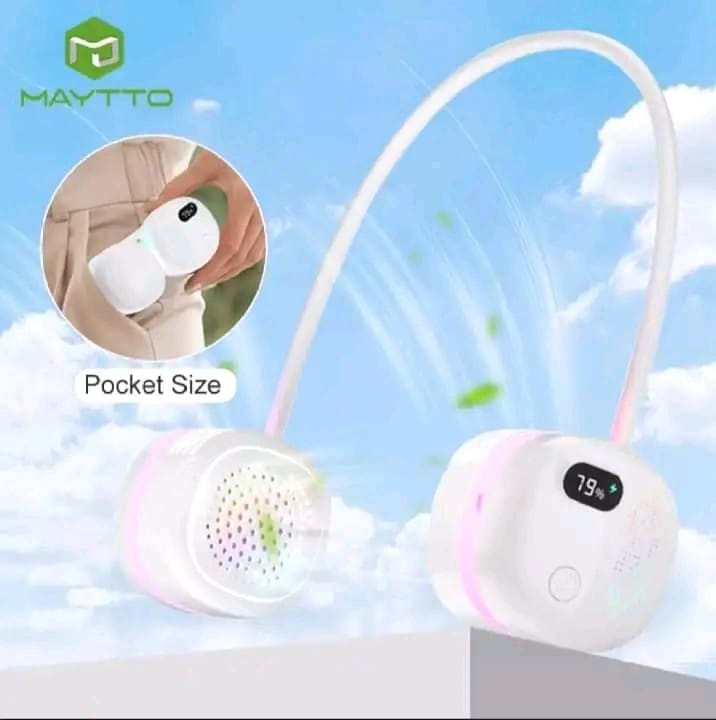 MAYTTO Neck Fan Portable Bladeless 360° Adjustable USB Cooling Neck Fan.