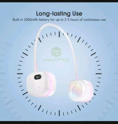 MAYTTO Neck Fan Portable Bladeless 360° Adjustable USB Cooling Neck Fan._img_2