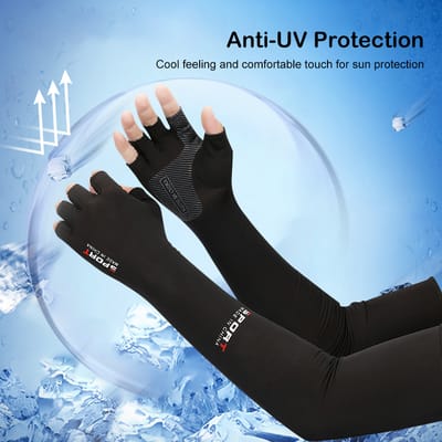 Geepact 2PCS Ice Silk Sleeves Anti_img_6