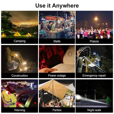 =999Auoyo LED Solar USB Rechargeable Waterproof Handheld  Portable Spotlight_img_4