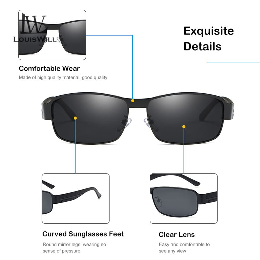 LouisWill Men Glasses Outdoor Sports Glasses