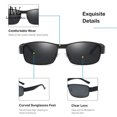 LouisWill Men Glasses Outdoor Sports Glasses_img_0