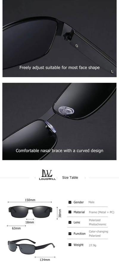 LouisWill Men Glasses Outdoor Sports Glasses_img_9