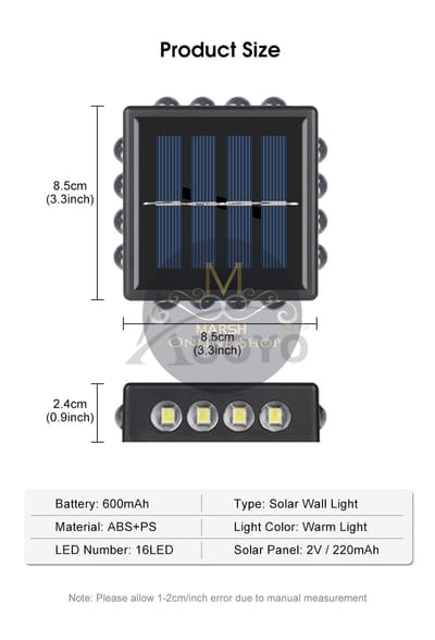 🔰✅Auoyo 2PCS Solar Wall Lamp Outdoor_img_7