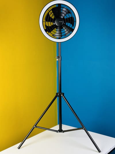 🔰✅JISULIFE FA17 Rechargeable Fan With LED Ceiling Fan With Long Tripod Stand(White Color)_img_1