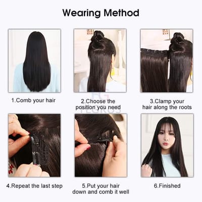 HEGRUS 60CM Natural Straight Hair Heat_img_4