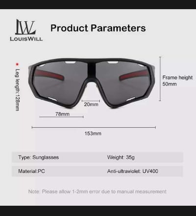 LouLouisWill Men Polarised Cycling Sports Sunglasses_img_11