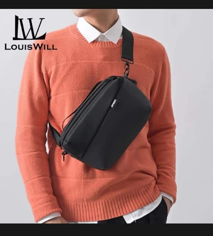 LouisWill Men Waterproof Business Shoulder Bag