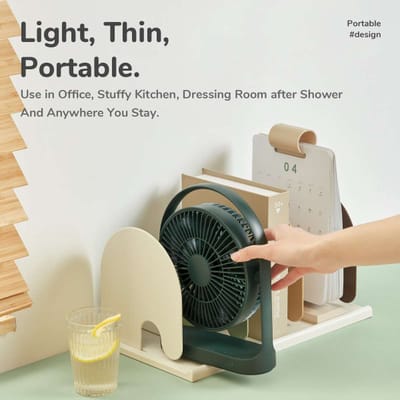 🔰JISULIFE FA19A USB Portable Rechargeable Fan (4000mAH Battery)_img_7