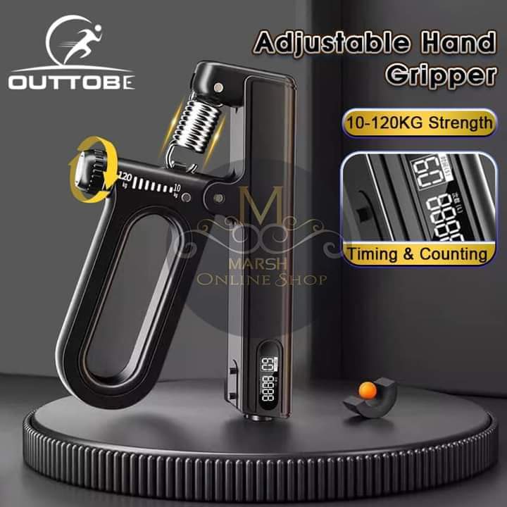 💥Outtobe Hand Gripper 10-120KG Adjustable Hand Exerciser Grip Strength Trainer Automatic Counting Hand Spring Gripper