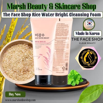 👉🔰The Face Shop Rice Water Bright Facial Foaming Cleanser (150ml)_img_0