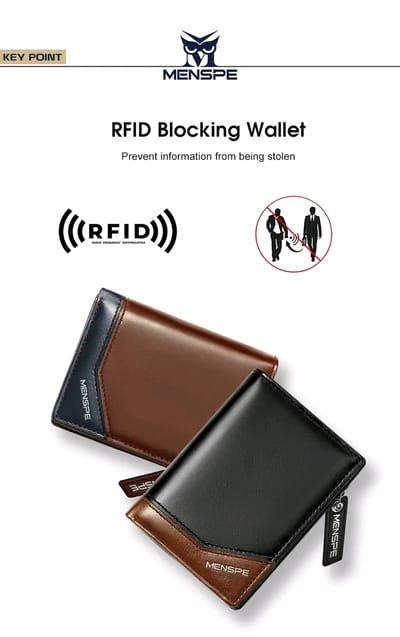 💥MENSPE PU Leather Wallet with Zipper_img_3