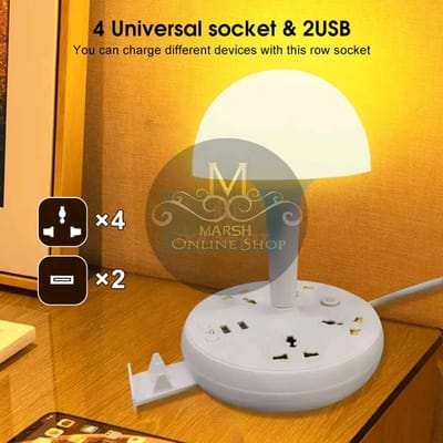 ð¥Doomhot Row socket Lamp Multifunctional European Standard Perforated Night Light_img_3