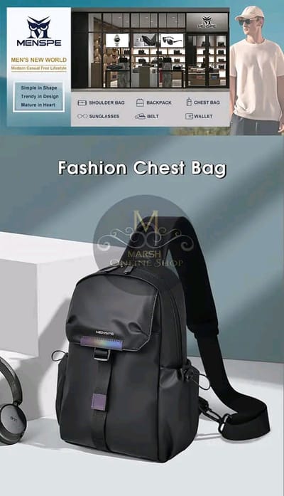 💥MENSPE Fashion Men Crossbody Bags Chest Bags for Men Sling Bag Fashion Pouch Bag_img_12