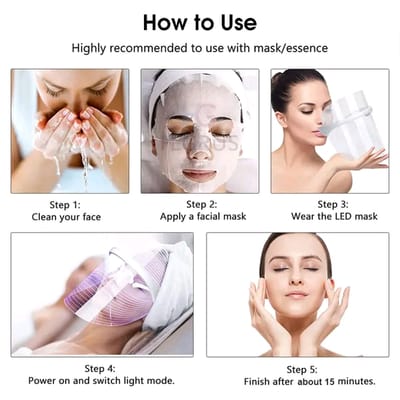 HEGRUS 7 Colors LED Photon Therapy Facial Light Face Mask_img_1