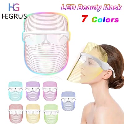 HEGRUS 7 Colors LED Photon Therapy Facial Light Face Mask_img_0