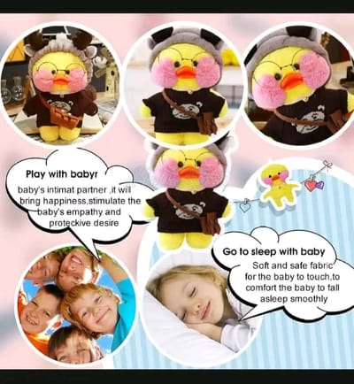 HelloKimi 30cm Mimi Ins Little Yellow Duck Dol Plush Shoft Toy_img_7