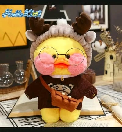 HelloKimi 30cm Mimi Ins Little Yellow Duck Dol Plush Shoft Toy_img_0