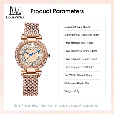 ð¥LouisWill Steel Strap Waterproof Wristwatch_img_5
