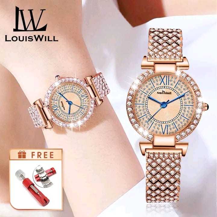ð¥LouisWill Steel Strap Waterproof Wristwatch