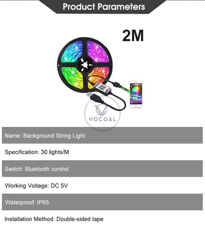 Vocoal LED Strip Lights RGB 60 150 LED_img_7