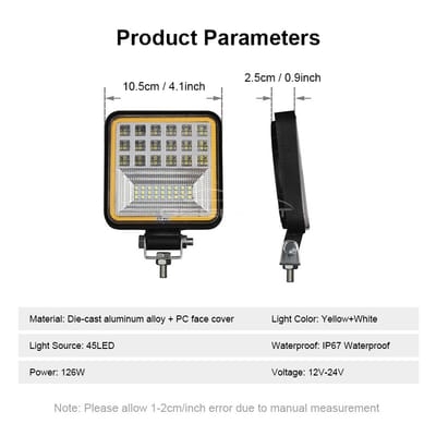 Geepact 45 LED Car Work Light_img_4
