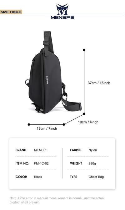 MENSPE Men Bag Nylon Chest Pack_img_9