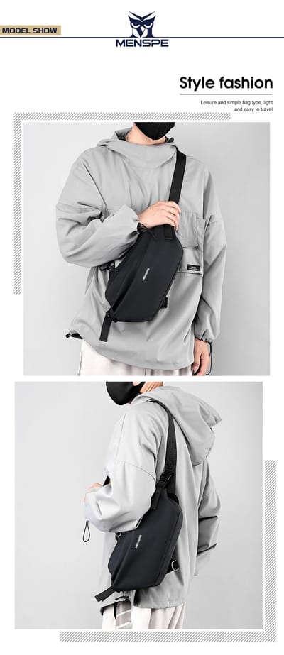 MENSPE Men Bag Nylon Chest Pack_img_10